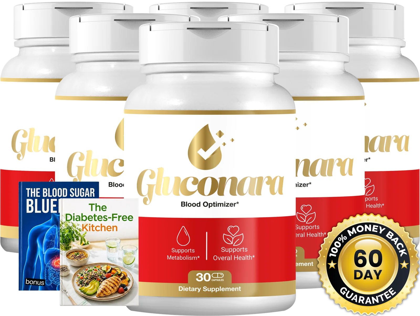 Gluconara 6-bottle package for metabolic support